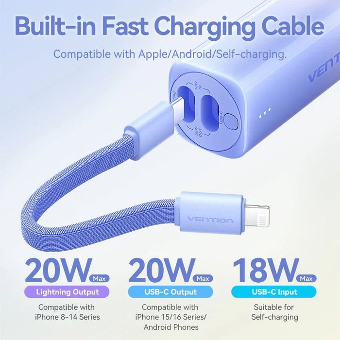 Vention Powerbank 5000mAh FHWJ0 Dorado 20W
